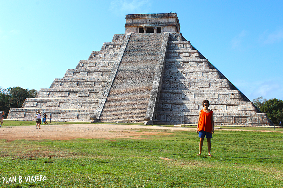 plan b viajero , Península de Yucatán en bici, Chichén Itzá Pirámide de Kukulkán